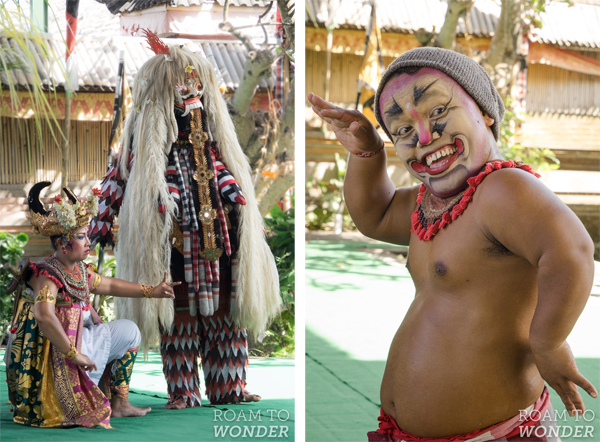 Rangda witch with Sadewa in the Barong Dance